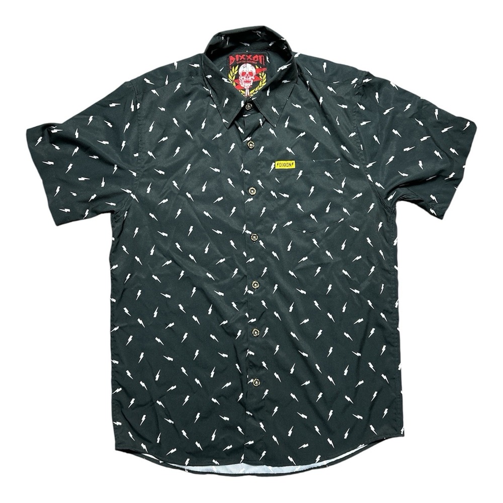 Dixxon Flannel Company The Bolt Short Sleeve Button Down Shirt Men's Small Black